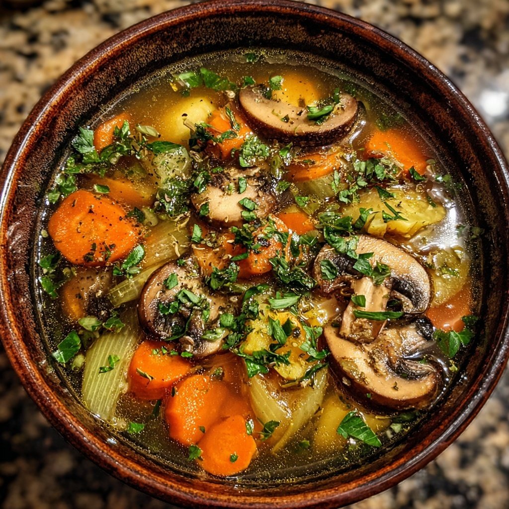 Spring Mushroom Vegetable Soup