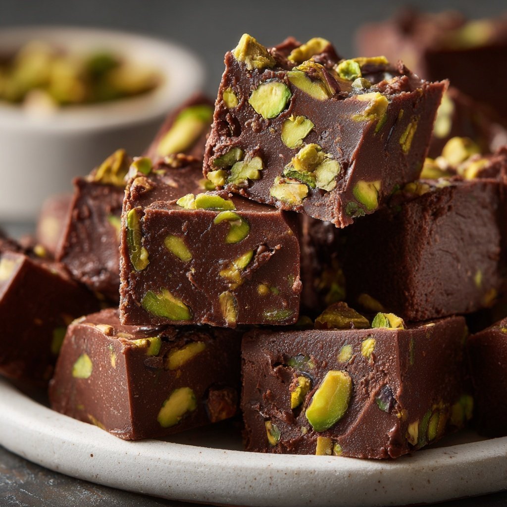 Chocolate Pistachio Fudge