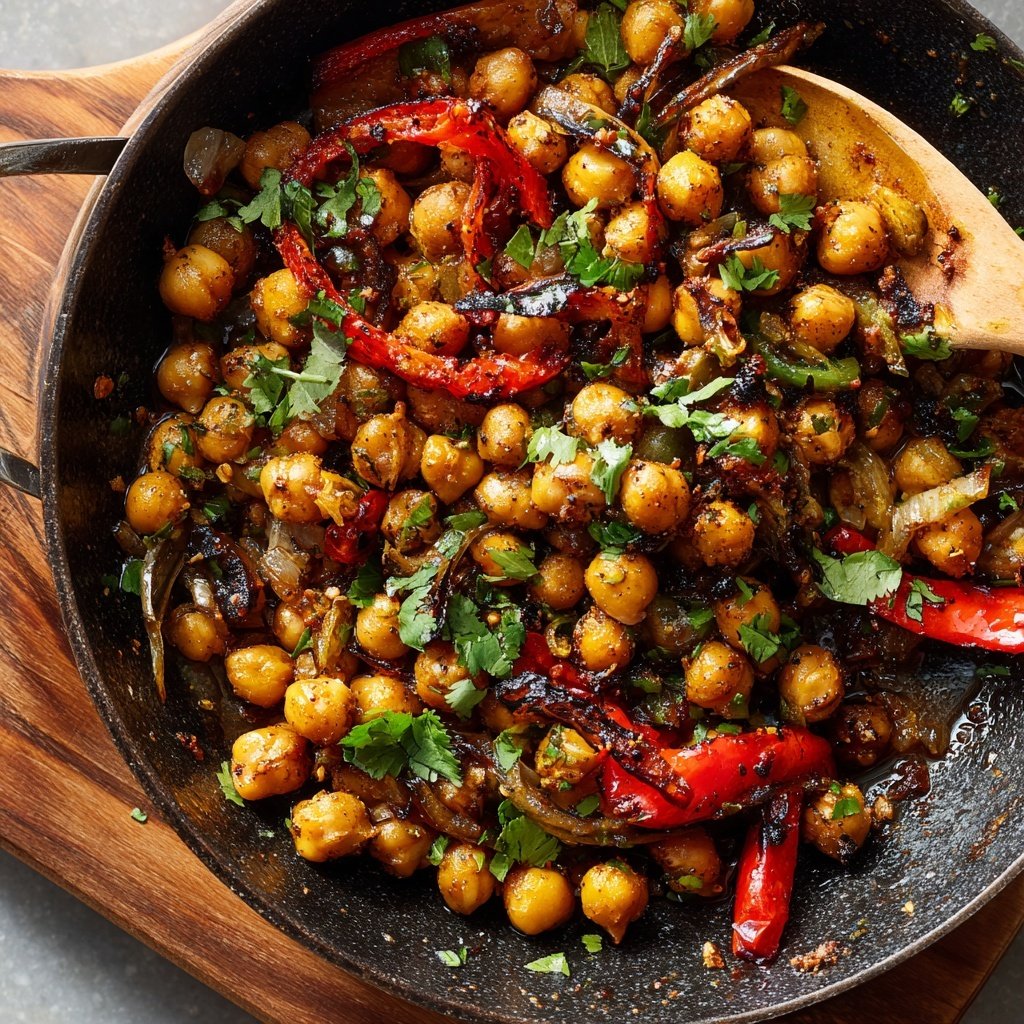 Jamaican Jerk Spiced Chickpea Skillet