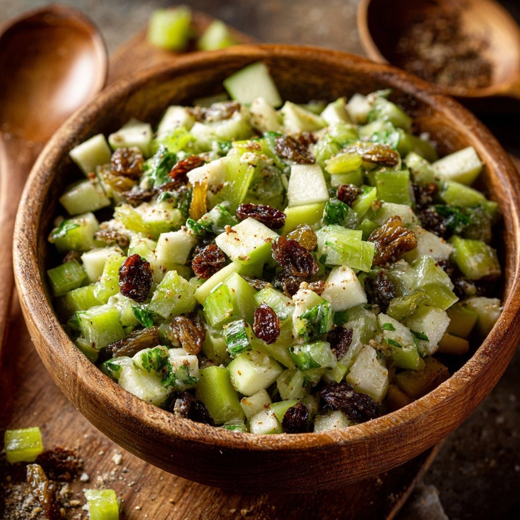 Celery Apple Raisin Salad