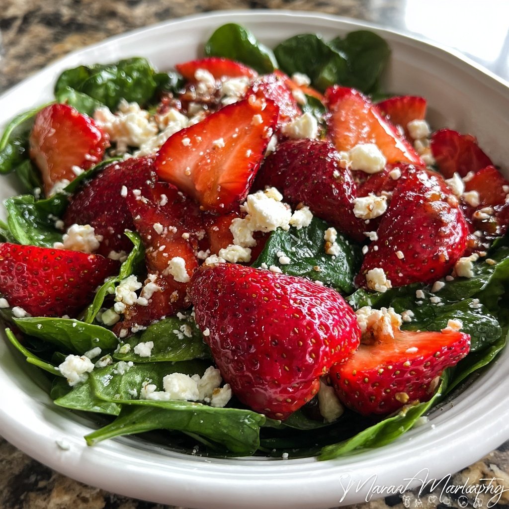 Strawberry Spinach Salad With Feta