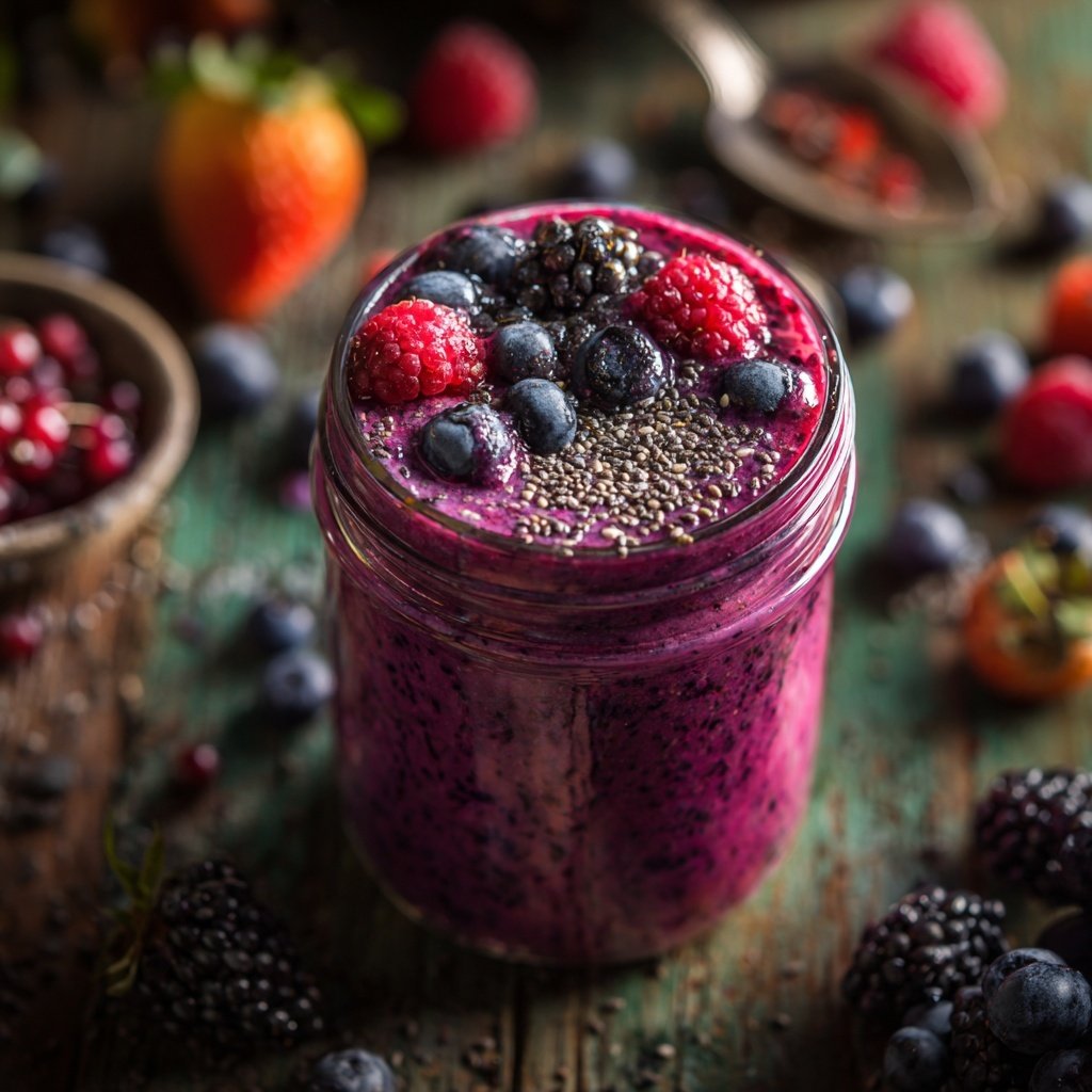 Berry Chia Breakfast Smoothie