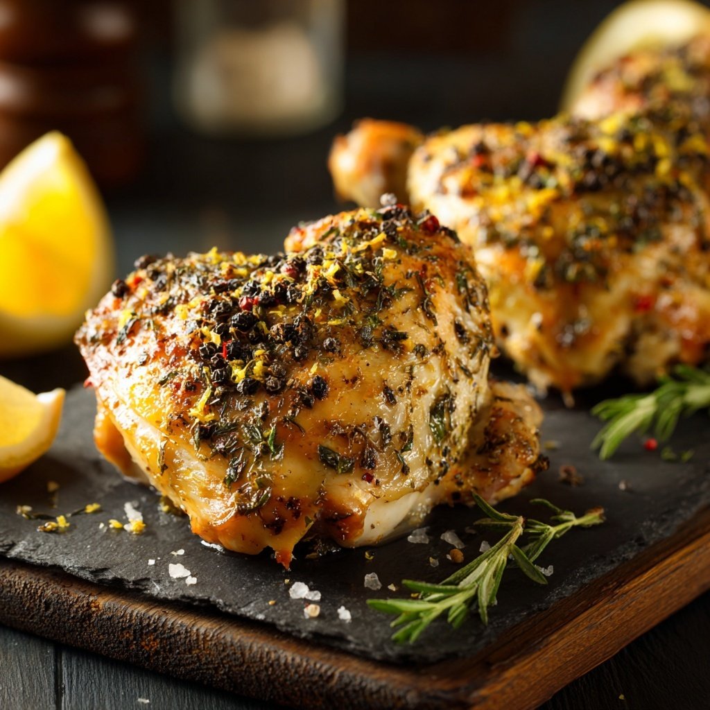 Healthy Baked Lemon Pepper Chicken