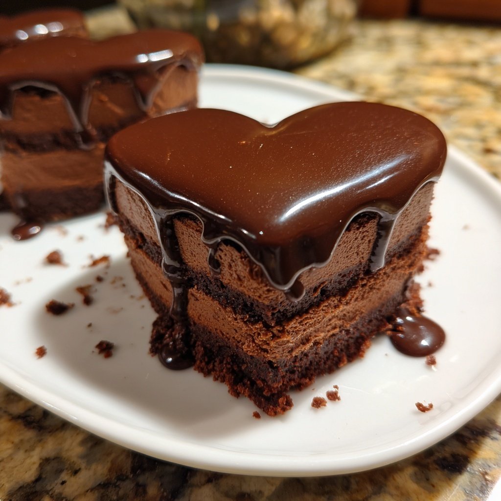 Mini Heart Cake with Chocolate Mousse