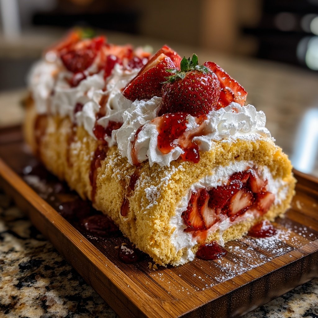 Classic Strawberry Shortcake Roll