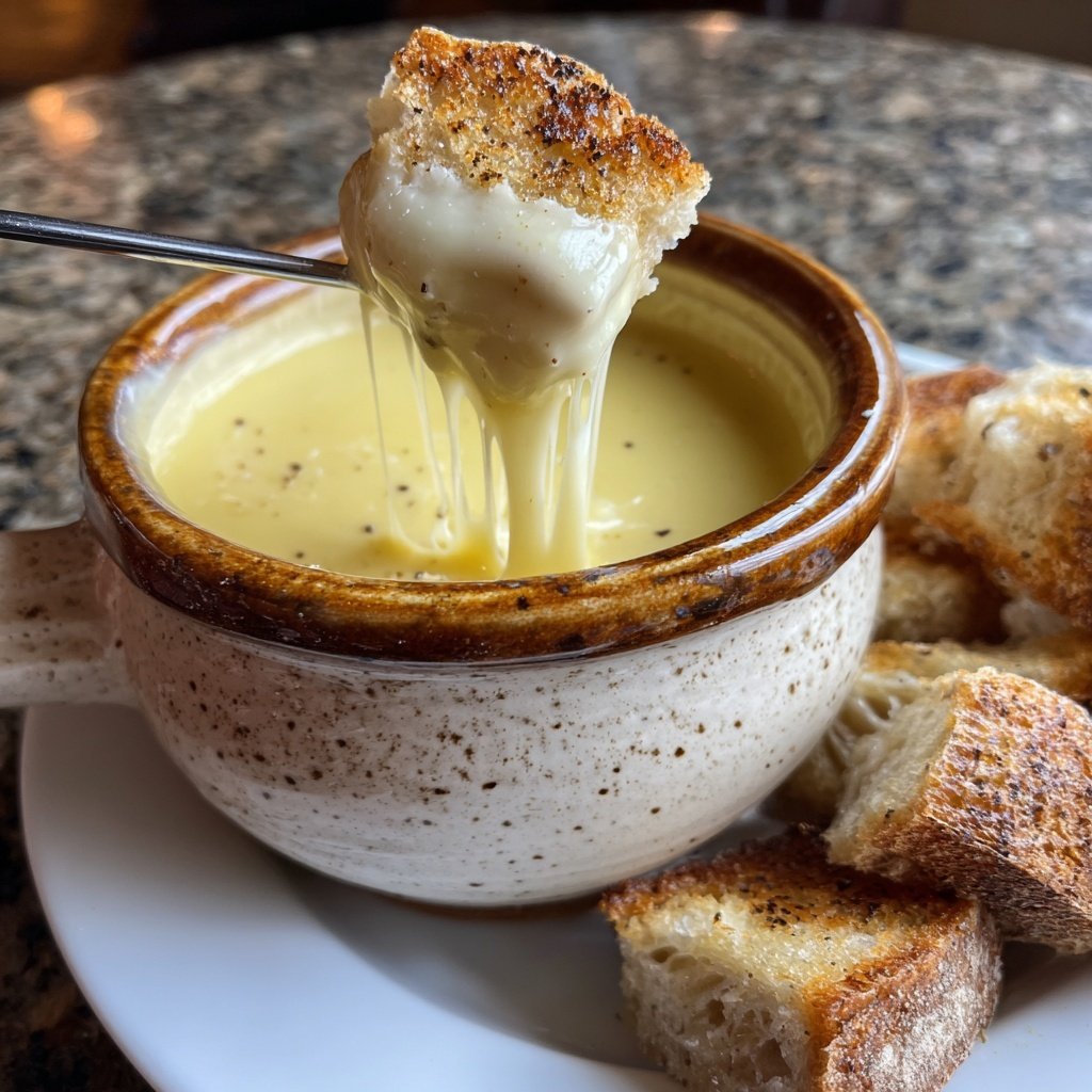 Fondue with Swiss Cheese and Nutmeg