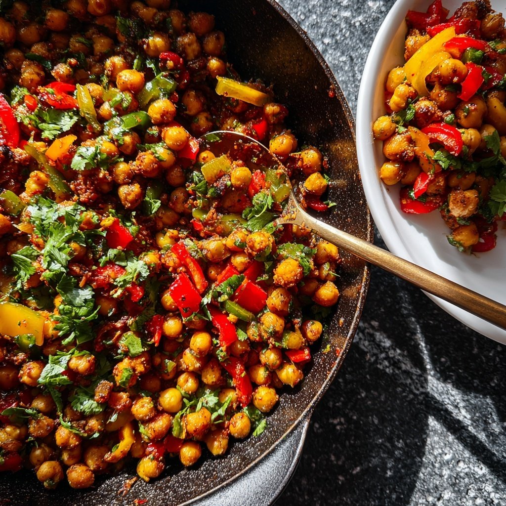 Jamaican Jerk Spiced Chickpea Skillet