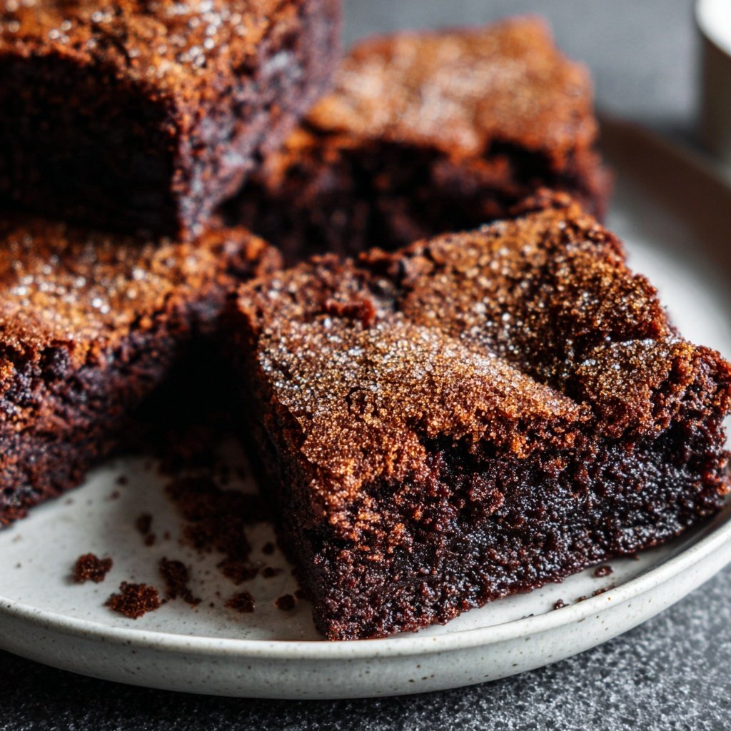 Cottage Cheese Brownies with Cinnamon Sugar