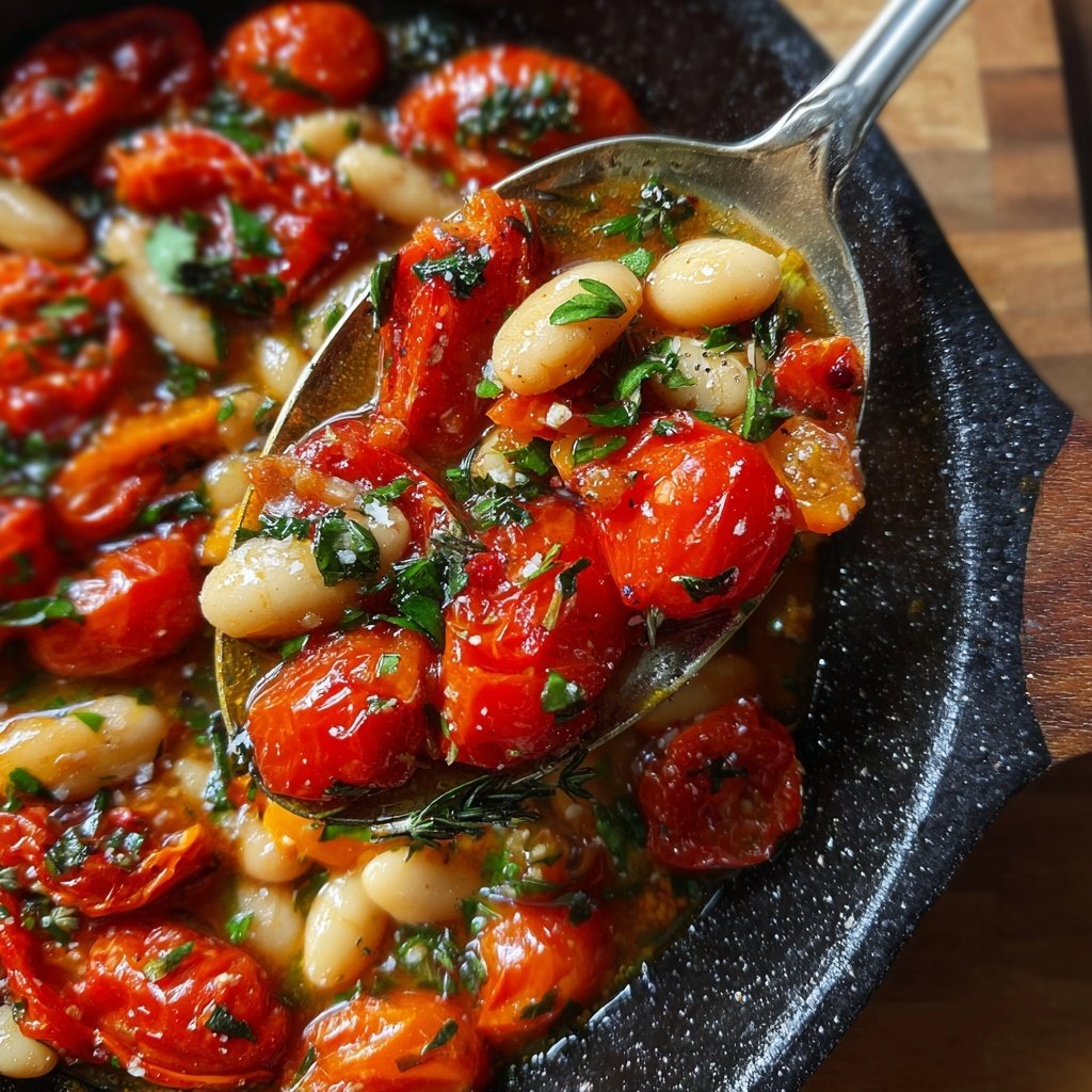 Tomato Herb White Bean Skillet