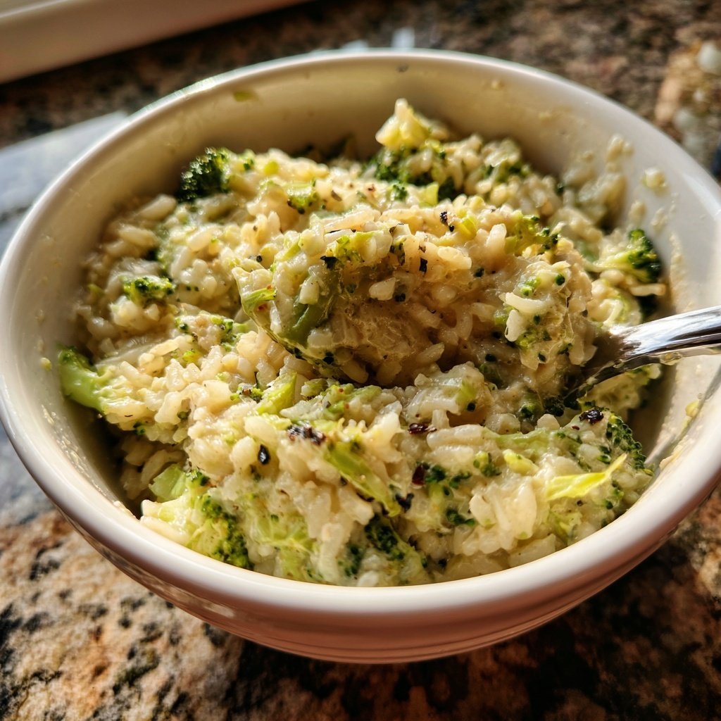 Creamy Broccoli Garlic Rice