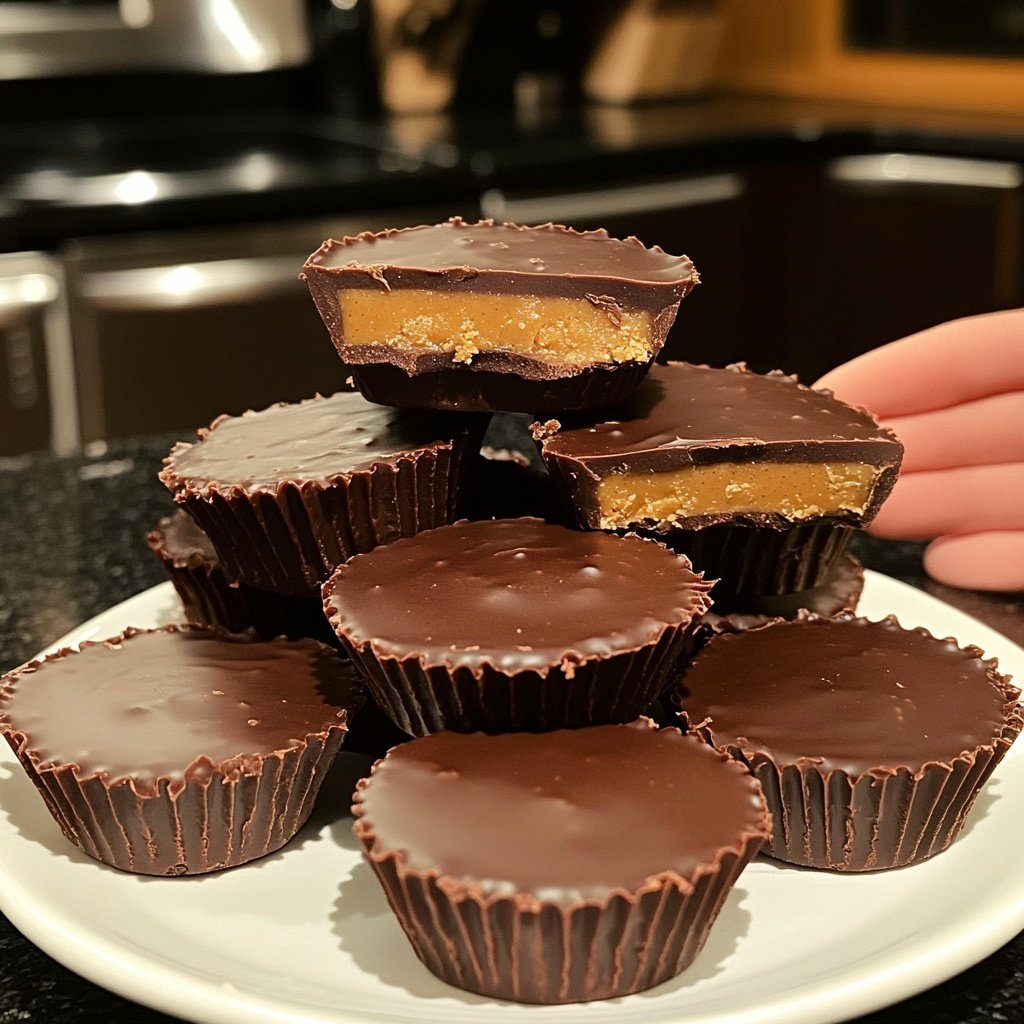 Homemade Peanut Butter Cups with Dark Cocoa