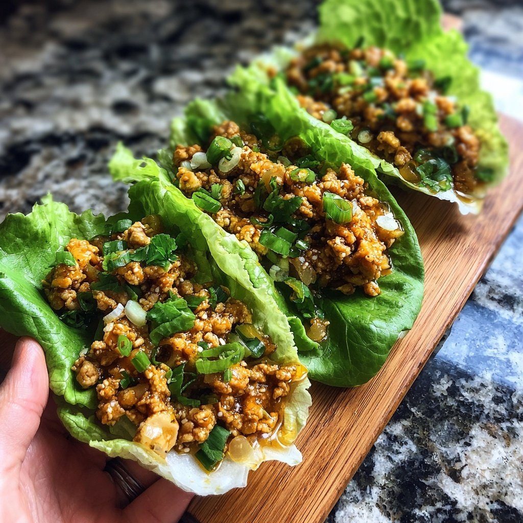 Ground Chicken Lettuce Wraps