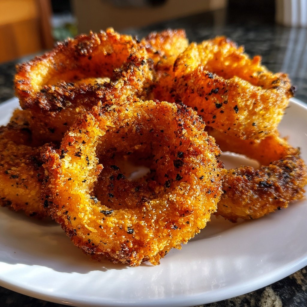 Super Bowl Appetizer Baked Onion Rings