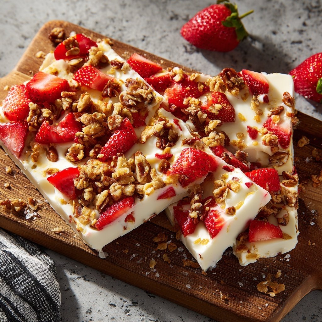 Strawberry Yogurt Bark