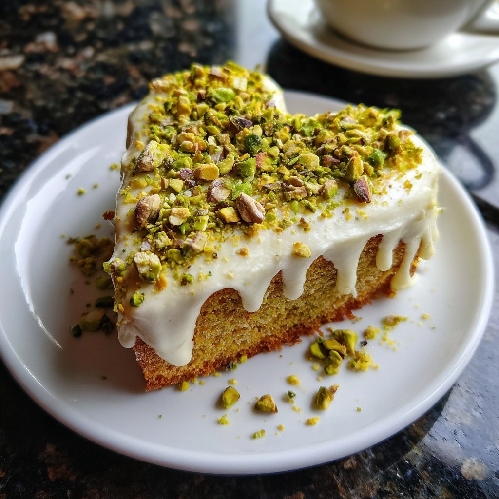 Mini Heart Cake with Pistachio